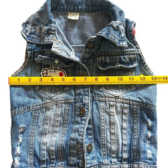 Peppa Pig Kids Denim Character Vest Blue Size XXL/US 8 - Picture 3 of 5
